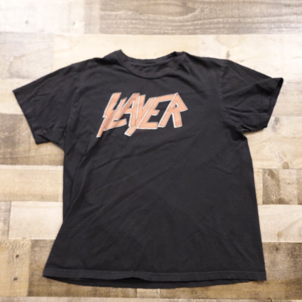 Slayer Band T-Shirt Women’s Medium Black Graphic Heavy Metal Tee‎